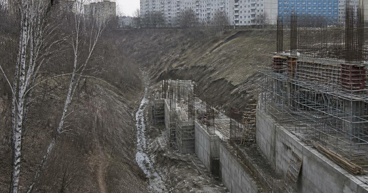 Строительство террасного парка в Почаинском овр...